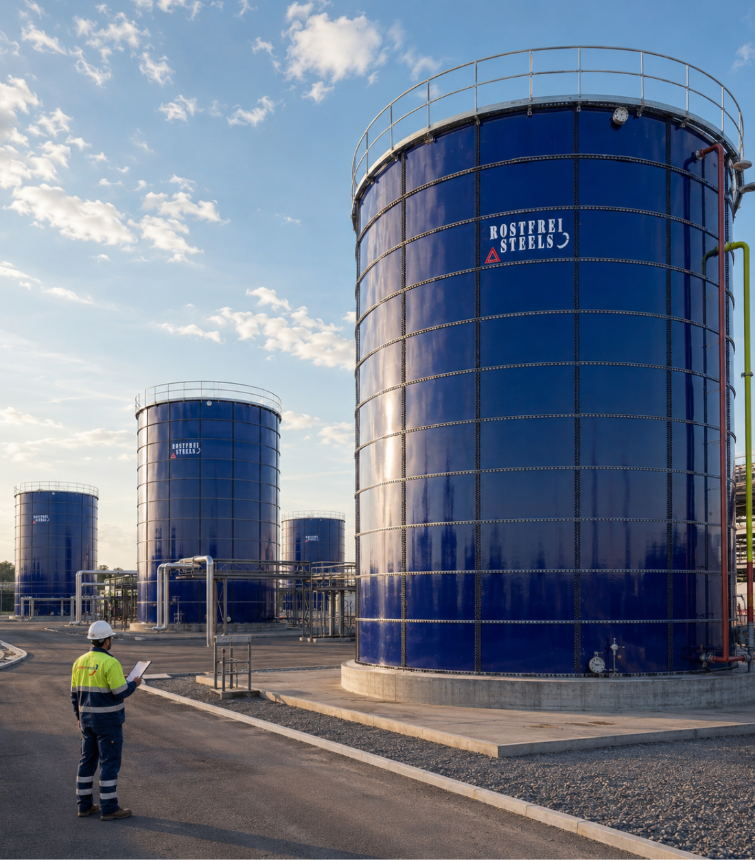 Glass Fused to Steel GFS storage tank